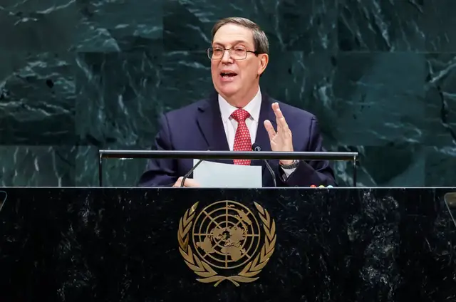 Video thumbnail for Cuba accuses US at UN of deliberately inflicting humanitarian suffering