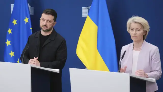 'Video thumbnail for Zelensky in Washington to discuss acceptable terms for peace deal'
