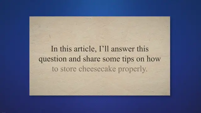 Video thumbnail for How Long Can Cheesecake Last in the Fridge? - Press To Cook