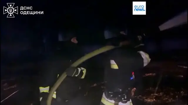 'Video thumbnail for Russian drones hit energy sites in Ukraine's Odesa as fighting on frontline intensifies'