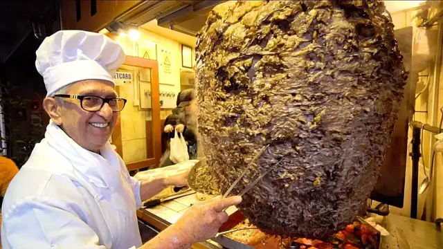 'Video thumbnail for KEBAB KING of TURKEY - ISTANBUL Street Food : World's BIGGEST Döner Kebab | TURKISH STREET FOOD 2019'