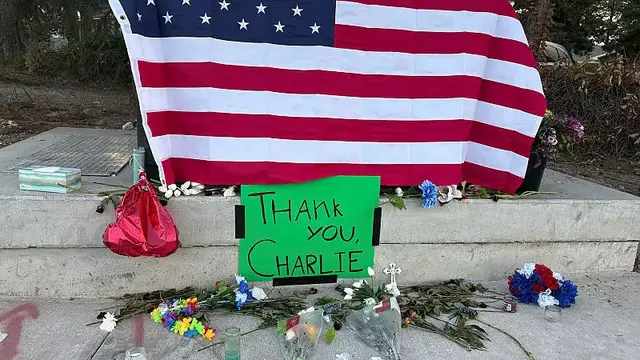 'Video thumbnail for Charlie Kirk shooting witness says lack of security at the event troubled him'