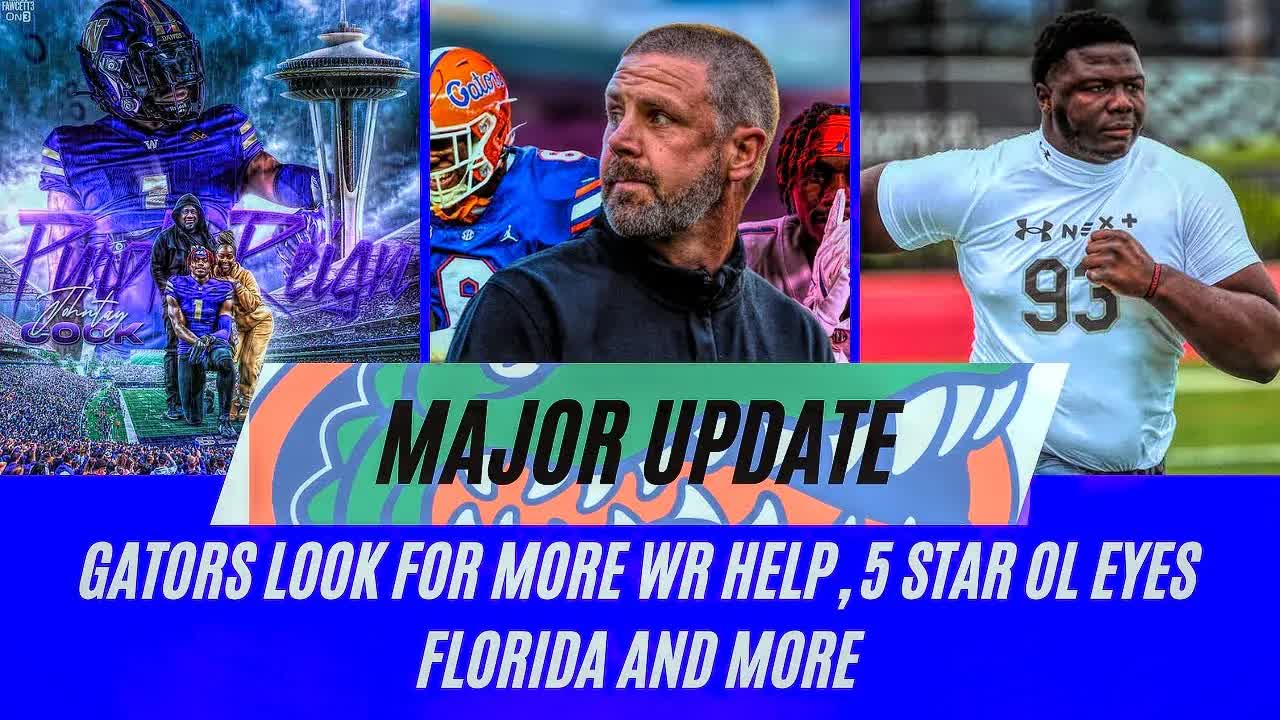 Video thumbnail for Gators "MISS" on top WR in Portal, 5 star OL Eyeing Florida for 2026 & MORE