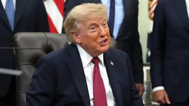 Video thumbnail for Trump threatens new Iran strikes as tankers are hit near Strait of Hormuz