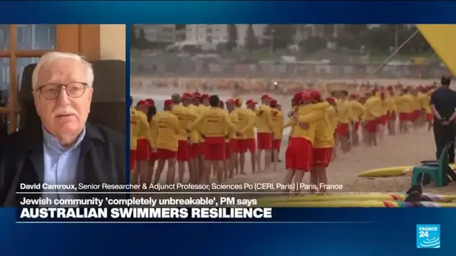 Video thumbnail for Bondi Beach shooting: Jewish community "completely unbreakable", PM says