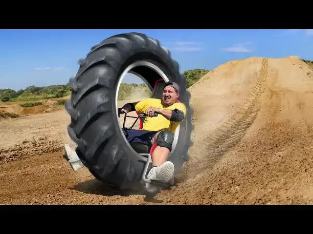 'Video thumbnail for jake carlini: building a motorized monowheel skateboard from a tractor tire!'
