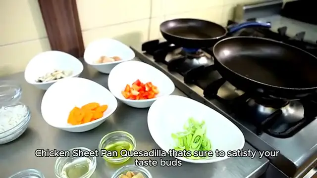 'Video thumbnail for Chicken Sheet Pan Quesadilla'