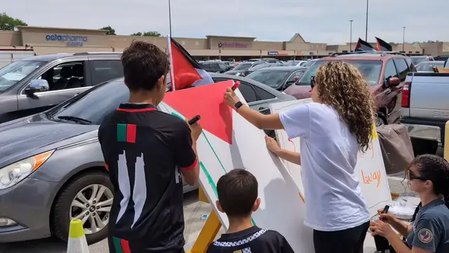 Video thumbnail for US: Bridgeview honors slain Palestinian American child with street name.