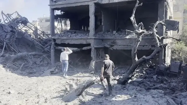 Video thumbnail for Four killed and multiple injured as Israeli military strikes Tel Al-Hawa in Gaza (3).