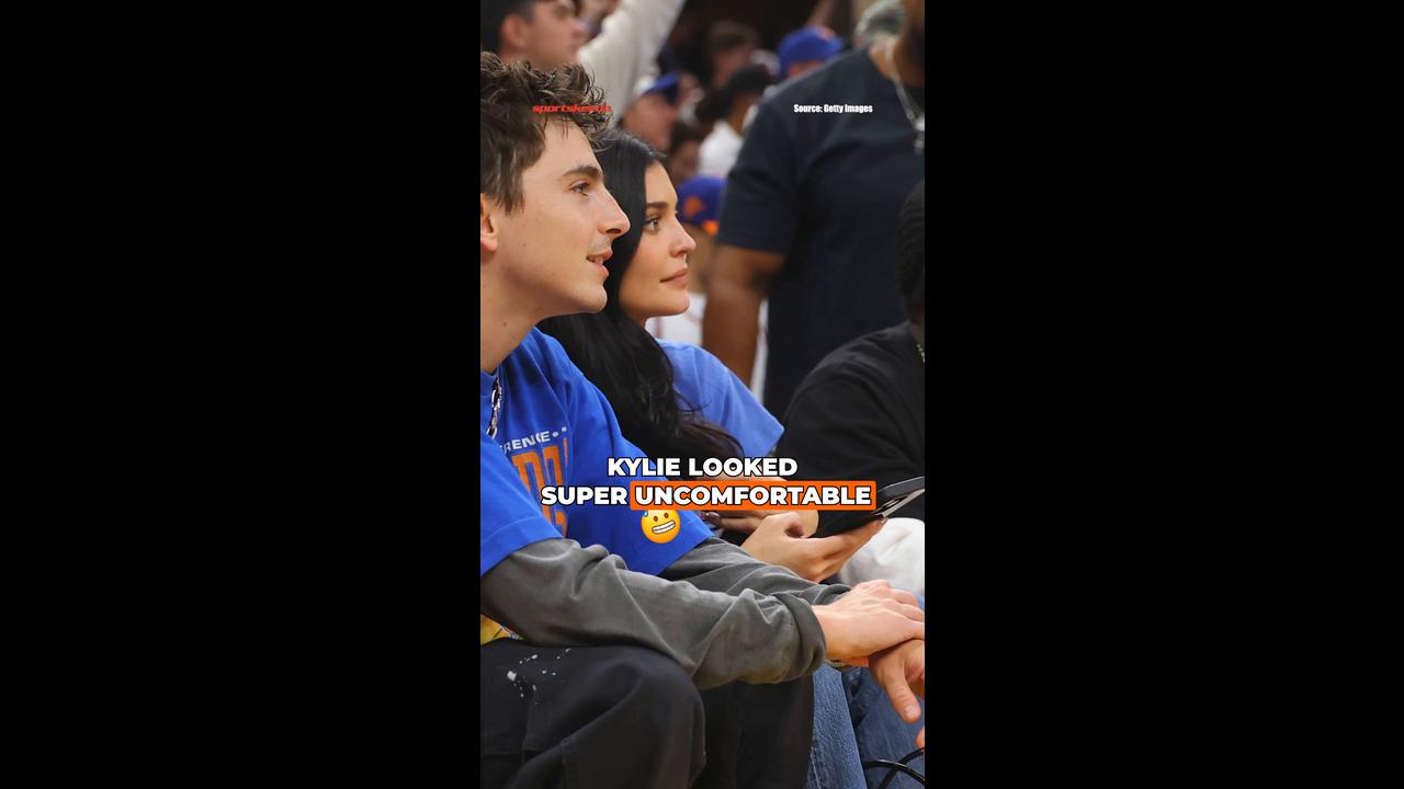 Video thumbnail for Timothée Chalamet & Kylie Jenner BOOED at Knicks vs Cavs Game 4