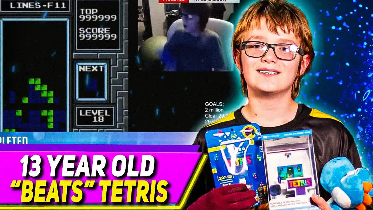 Video thumbnail for The First Person to EVER Beat Tetris (13 Year Old Willis Gibson)