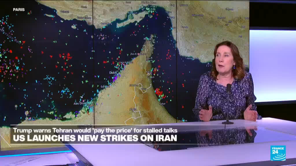 Video thumbnail for US and Iranian attacks dent ceasefire, Iranian sources say talks intensify