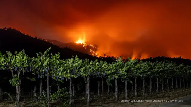 'Video thumbnail for Major wildfire in California’s wine country chars thousands of acres'