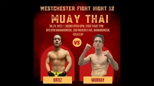 Video thumbnail for stream punk sports: patrick murray vs christopher ortiz - intense muay thai fight night!
