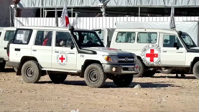 'Video thumbnail for Gaza ceasefire: Israel hands over bodies of 45 Palestinians to the Red Cross'