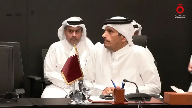 'Video thumbnail for Video shows negotiators ahead of Gaza ceasefire deal'