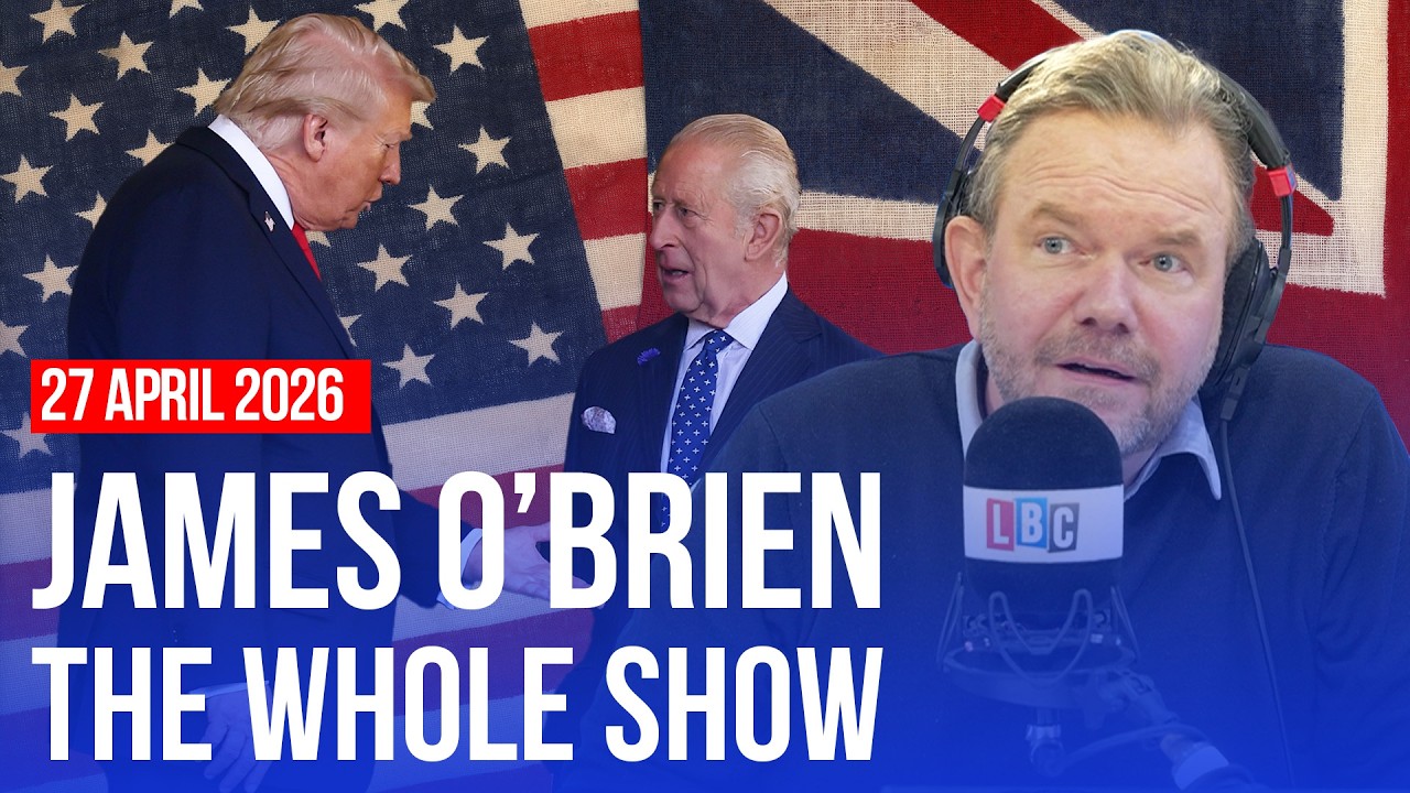Video thumbnail for The King's on his way to Trump's America | James O’Brien - The Whole Show