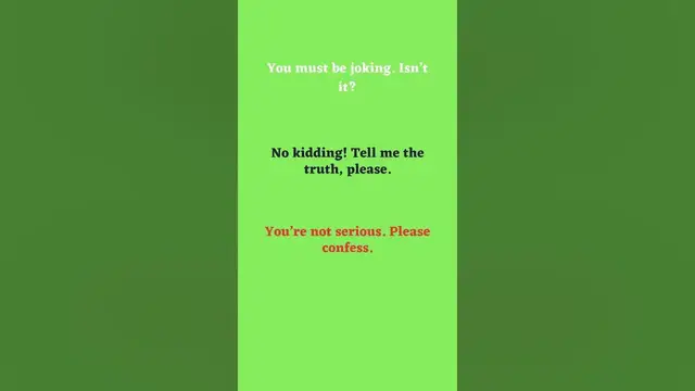 Video thumbnail for Different Ways of Expressing Surprise Part 16