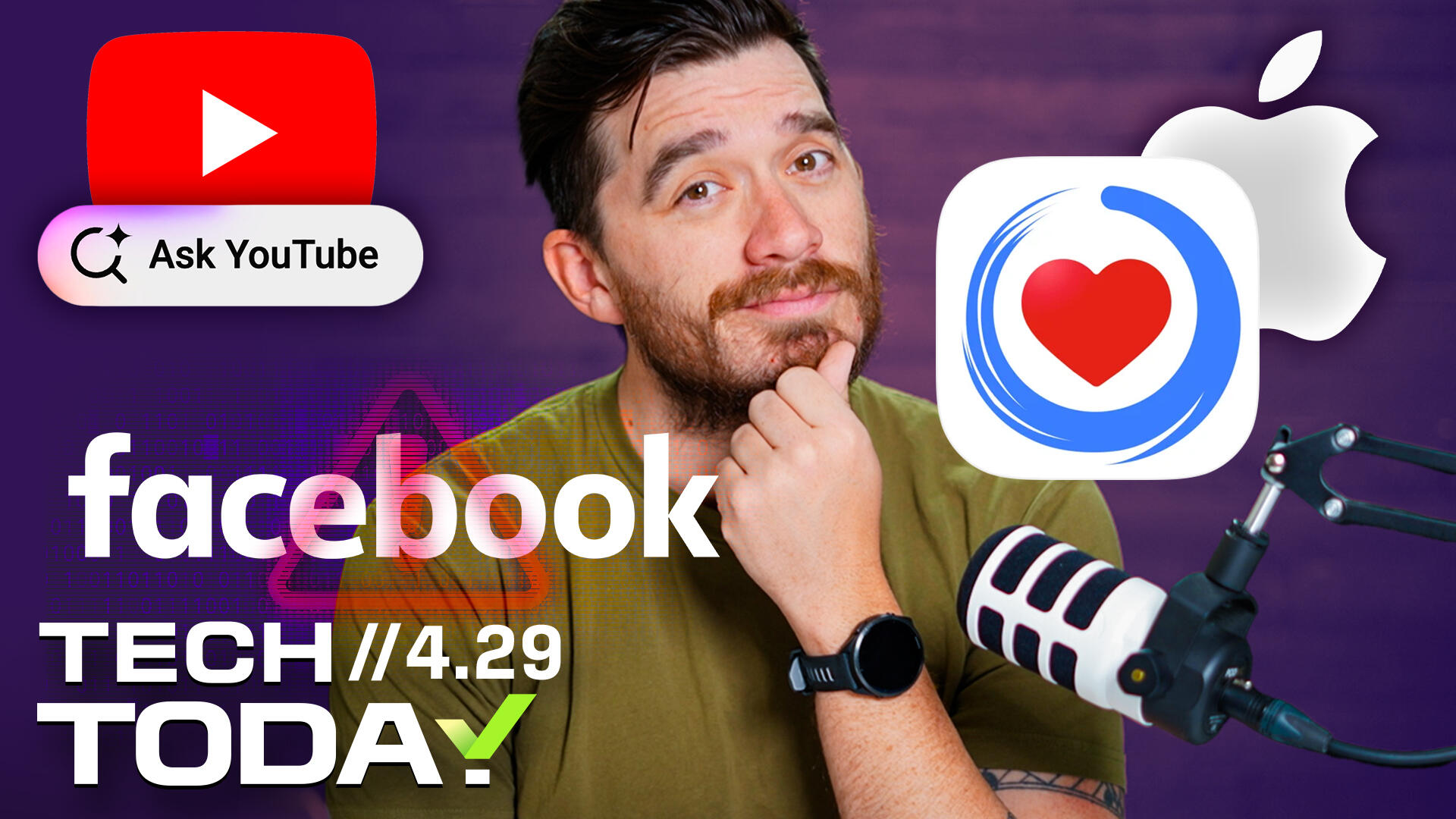 Video thumbnail for 'Ask YouTube' AI, the Apple Watch Legal Win and Social Media Scams | Tech Today