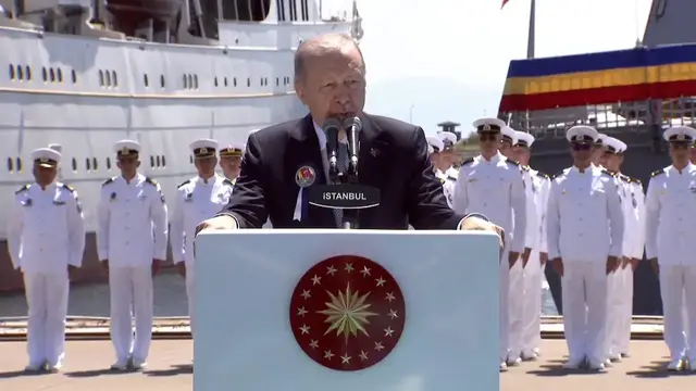 Video thumbnail for Türkiye: Türkiye exports warship to NATO, EU member for first time with Romania deal: President.