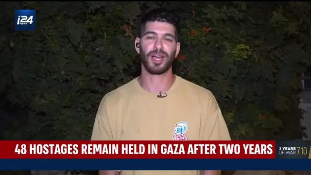 'Video thumbnail for 48 hostages remain held in Gaza after two years'