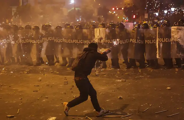 'Video thumbnail for Peruvians in mourning: Vigil for anti-govt protester shot dead by police'