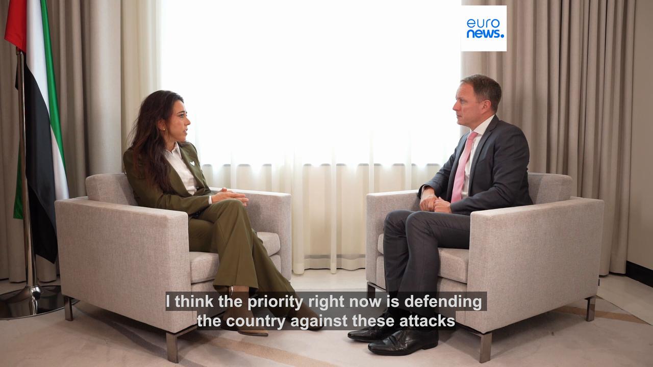 Video thumbnail for 'Iran must not be allowed to hold global economy hostage,' UAE minister tells Euronews