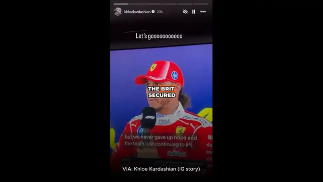 Video thumbnail for Kim and Khloe Kardashian post about Lewis Hamilton's Barcelona GP win on social media ❤️