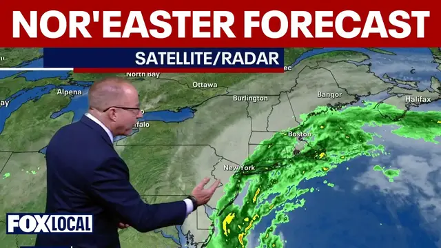 Video thumbnail for NYC nor'easter forecast: Severe coastal flooding expected, rain possible into Monday