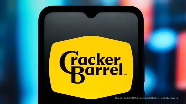 'Video thumbnail for Cracker Barrel responds after logo rebrand backlash, stock drop'