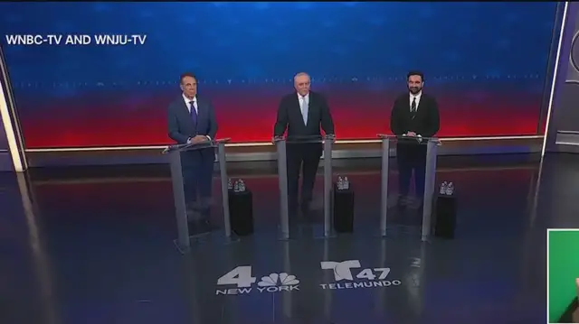 'Video thumbnail for NYC mayoral debate recap between Mamdani, Cuomo, Sliwa'