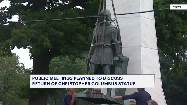 Video thumbnail for Public meetings set to discuss planned return of Christopher Columbus statue to Bridgeport park