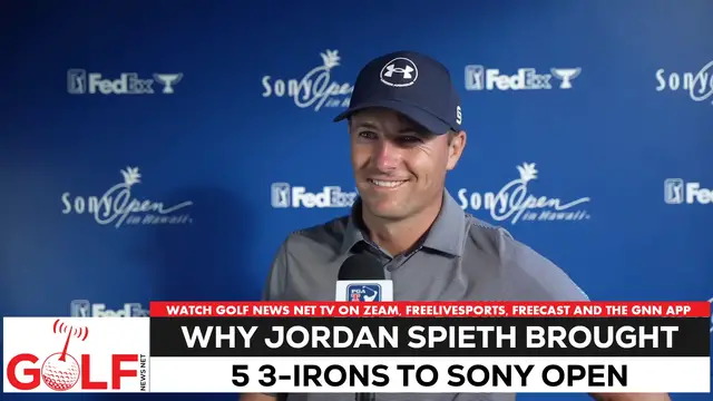 Video thumbnail for Why Jordan Spieth took five 3-irons to the Sony Open in Hawaii