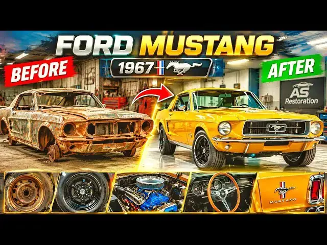 Video thumbnail for 1967 Ford Mustang Restoration | AI Classic Car Restoration (ASMR) | As AI Restoration