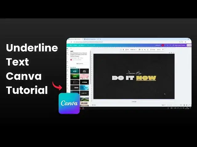 'Video thumbnail for How to Underline Text in Canva'