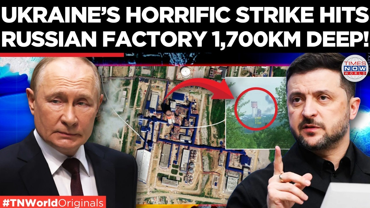 Video thumbnail for RUSSIA UNDER ATTACK: Ukrainian Drones Strike 1,700KM Deep As Chemical Plant & Oil Hub Are Destroyed!