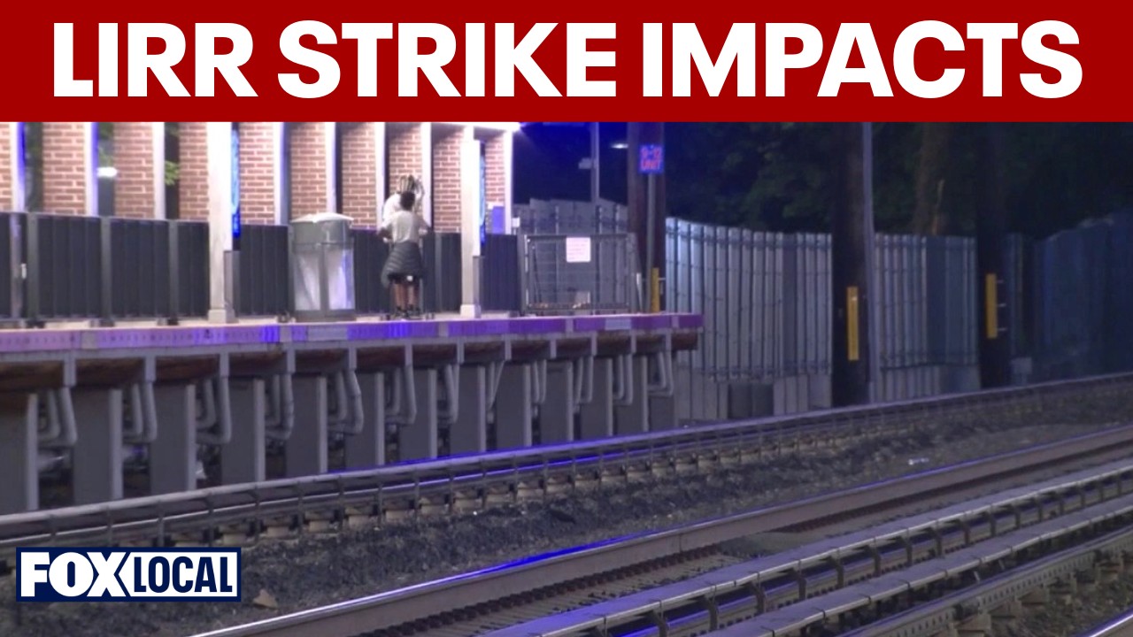 Video thumbnail for LIRR strike impacts first weekday commute on Monday