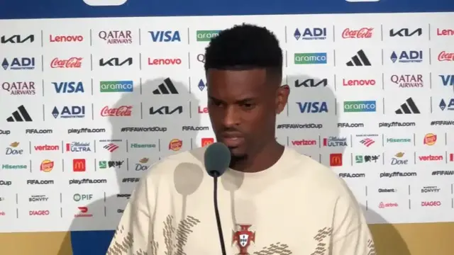 Video thumbnail for US: Nelson Semedo answers reporters' questions after Spain defeat.