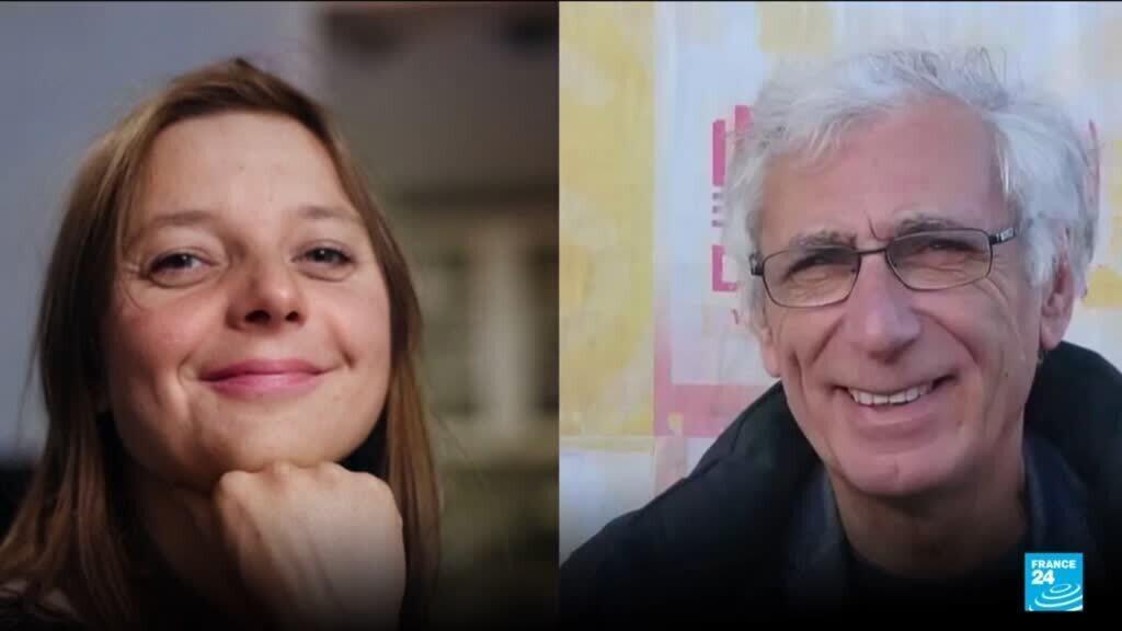 Video thumbnail for French pair held in Iran says not 'broken' after return to France