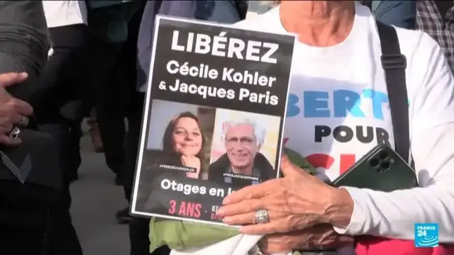 'Video thumbnail for Iran releases French pair after more than three years in detention'