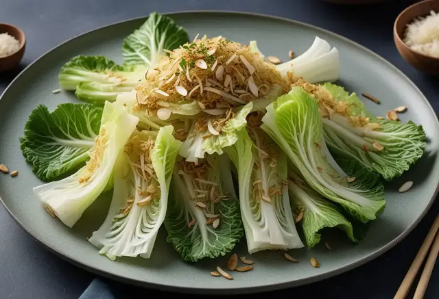 Video thumbnail for Stir-Fried Napa Cabbage with Garlic and Ging