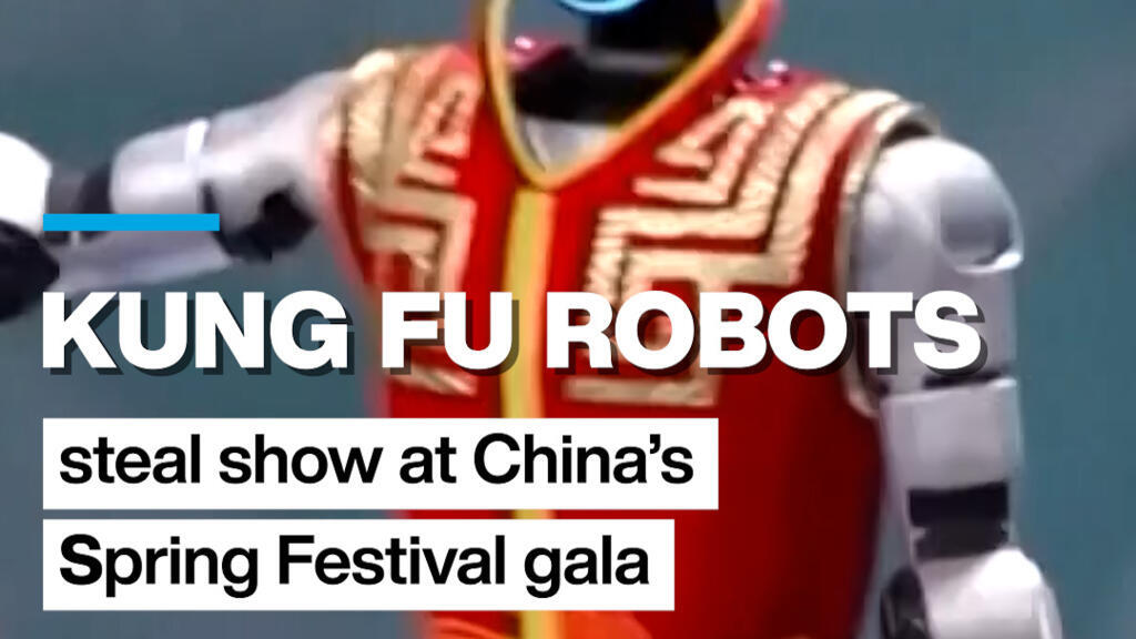 Video thumbnail for #KungFu #robots steal show at China’s Spring Festival gala