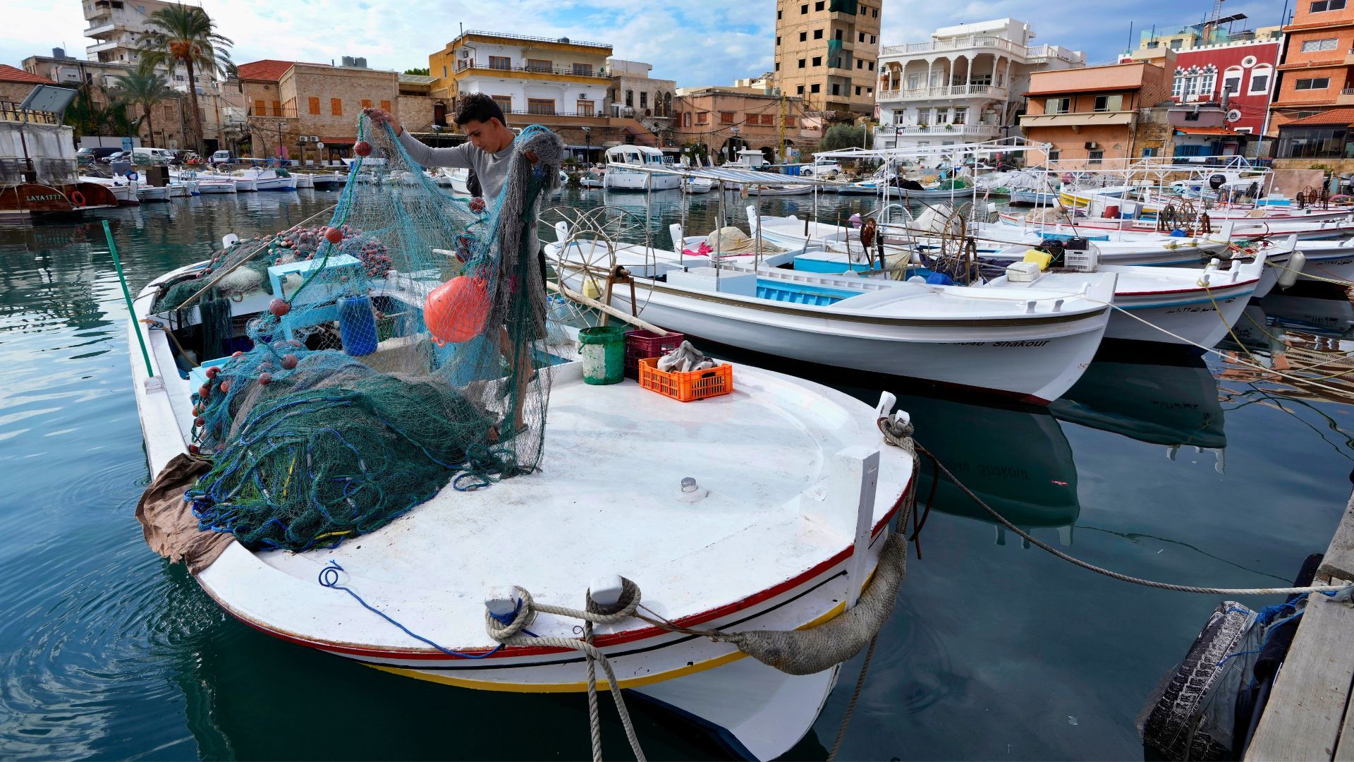 Video thumbnail for Lebanon’s fishermen stuck on shore as Israel’s war cripples coastal livelihoods