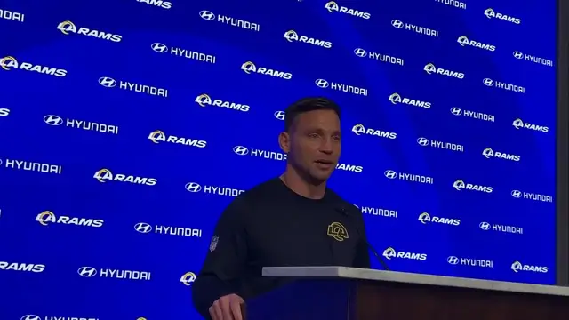 Video thumbnail for Los Angeles Rams DC Chris Shula on Falcons Weapons of Cousins, Robinson and Pitts