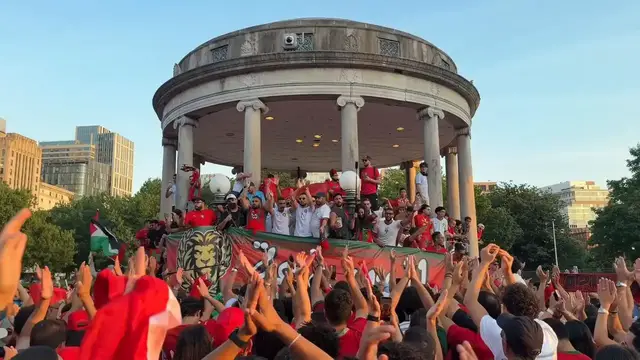 Video thumbnail for US: Morocco fans show support ahead of World Cup showdown with France.