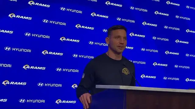 Video thumbnail for Los Angeles Rams DC Chris Shula on Raheem Morris, His Guys Selected to the Pro Bowl