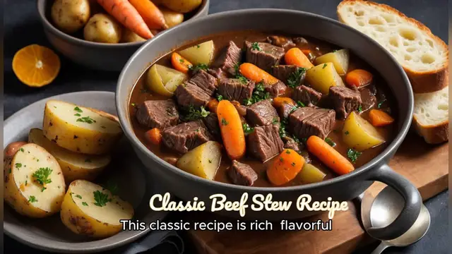 'Video thumbnail for Classic Beef Stew Recipe'