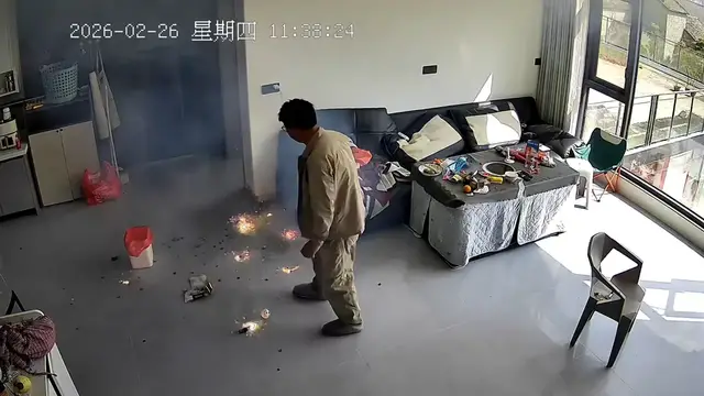 Video thumbnail for Hero Dad Saves the Day from Indoor Firecracker Chaos!