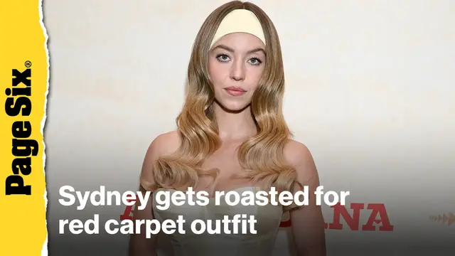 'Video thumbnail for Sydney Sweeney's 'Americana' premiere outfit roasted on social media after American Eagle controversy'