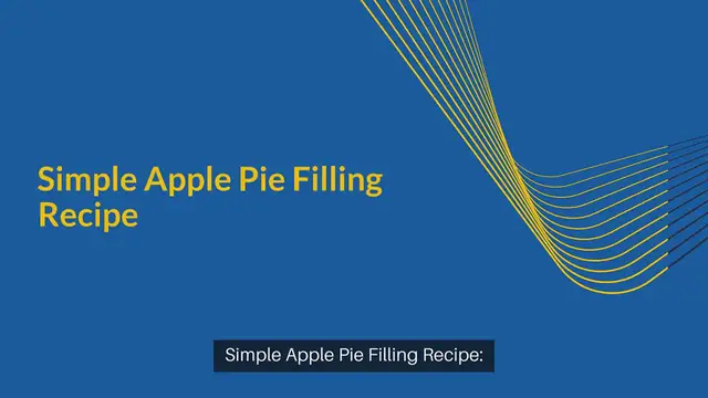 Video thumbnail for Simple Apple Pie Filling Recipe